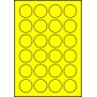 Etykiety A4 kolorowe Kółka Fi 40 mm – żółte